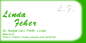linda feher business card